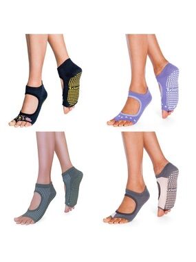 Tucketts Grip Toe Socks - Assorted Colors 4 pairs